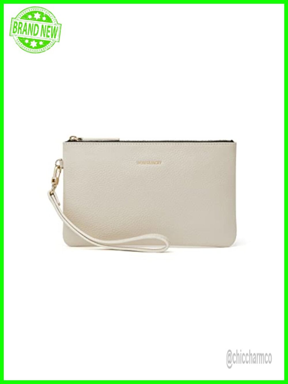 Full Grain Cowhide Pebble Leather Wristlet Clutch RFID Slim Cellphone Wallet